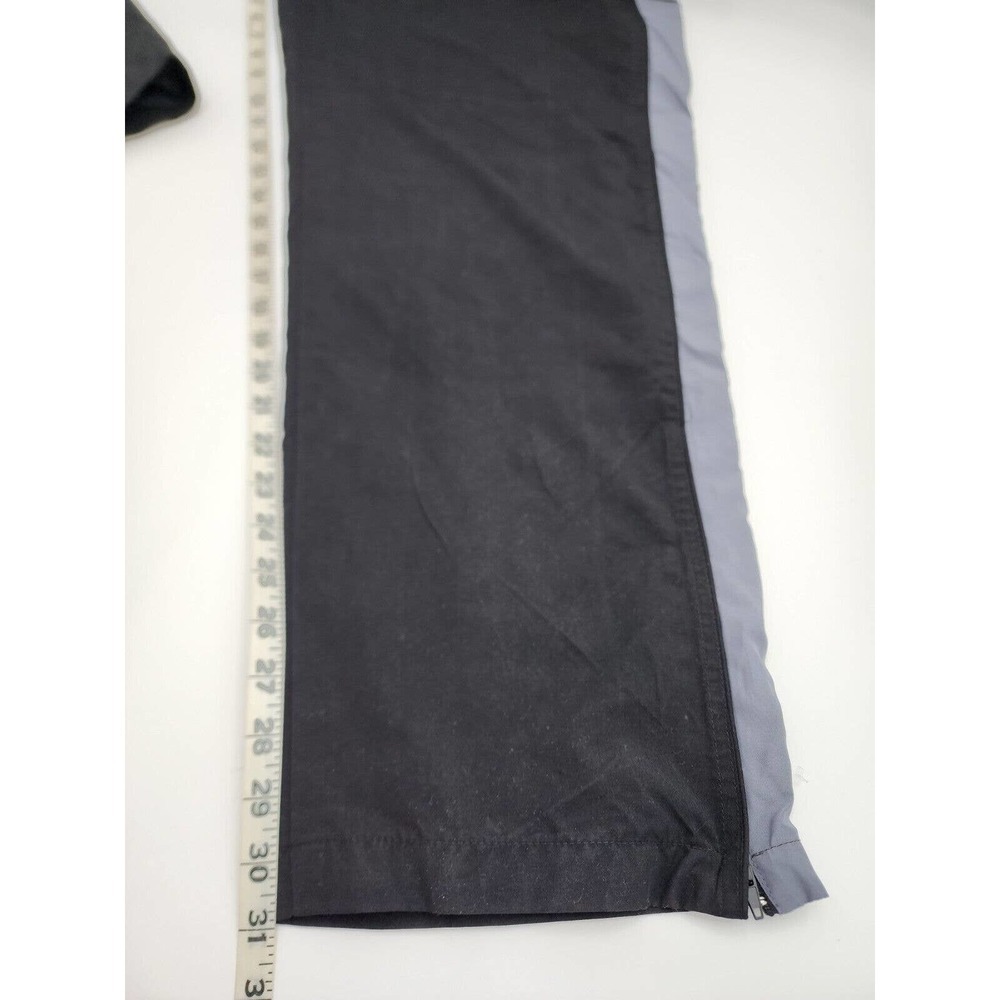 Champion Lined Track Pants Black Gray Zip Hems Drawstring Waist Men's Large - Picture 9 of 11